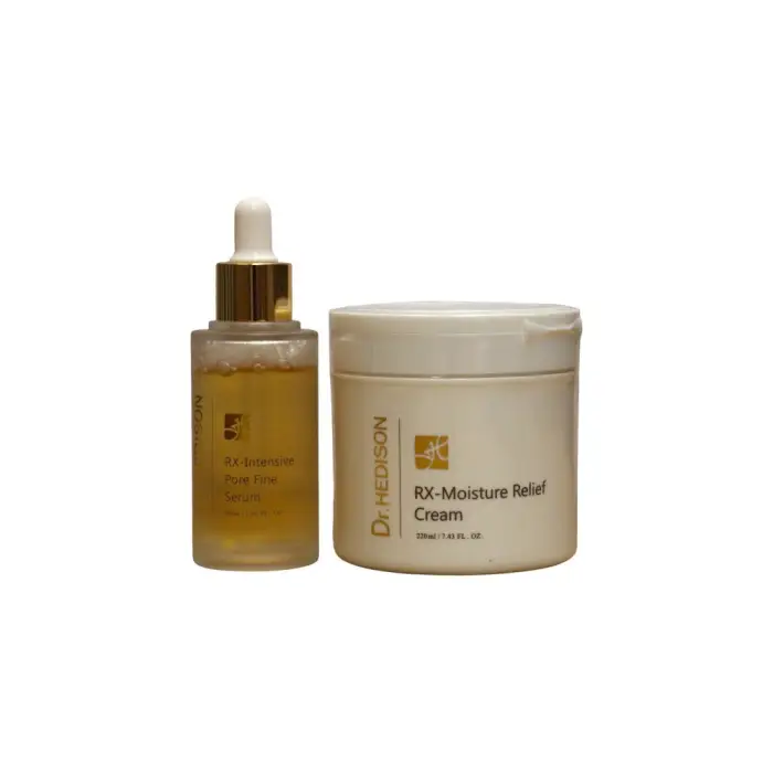 Dr hedison Set RX-Heritage Crema Rigenerante Viso 200 ml + RX-Heritage Siero Quotidiano Riduzione Pori Viso Collo Décolleté 50 ml