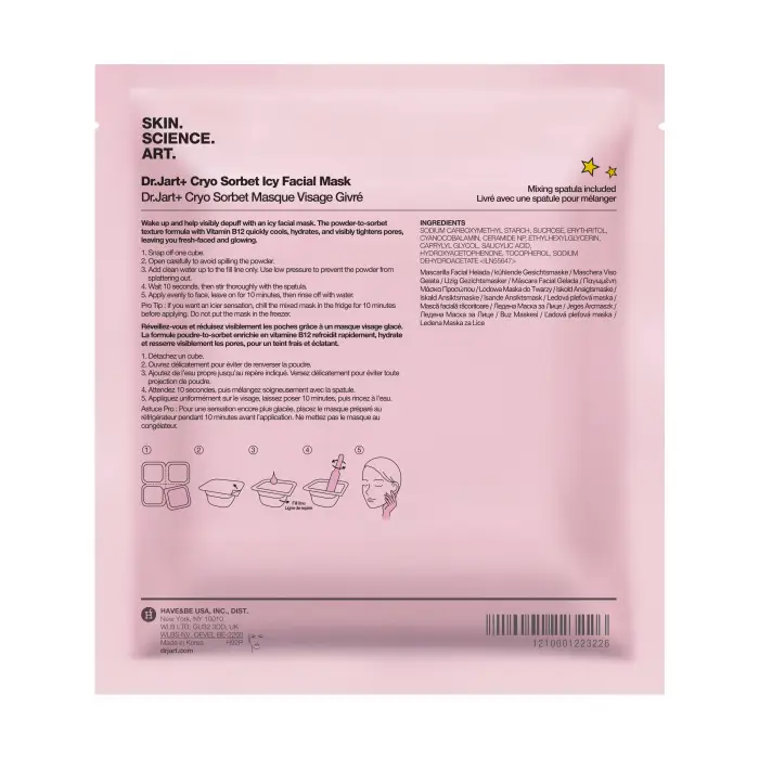 Dr Jart+ Cryo Rubber™ Cryo Sorbet Icy Facial Mask 0 96g - Maschera Illuminante viso
