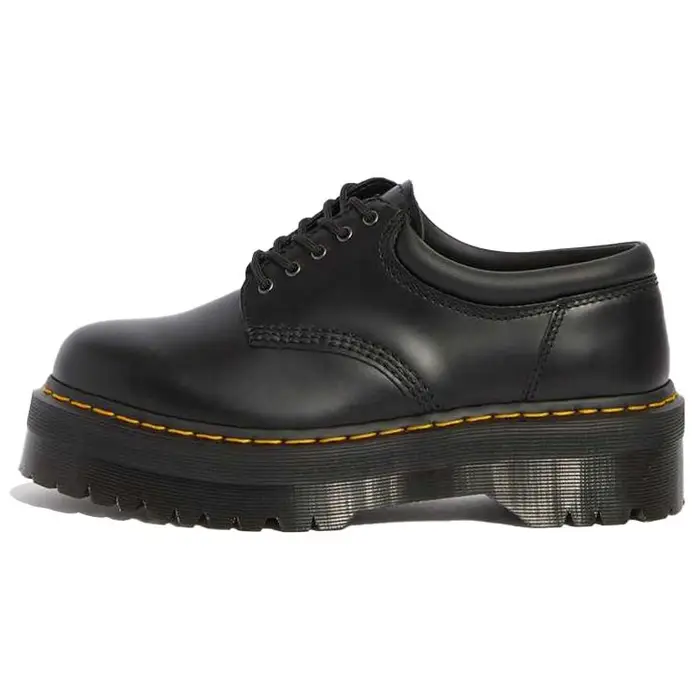 Dott Martens 8053 Quad Platform in Pelle Liscia Nere Scarpe da Ginnastica da Donna 24690001 42