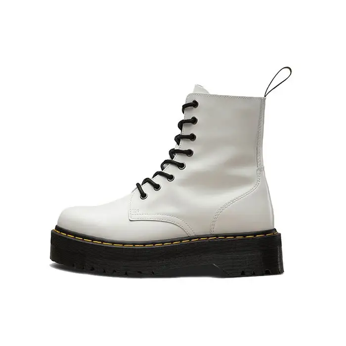 Dott Martens Jadon Stivale Platform in Pelle Liscia Bianco Sneakers Unisex 15265100 39