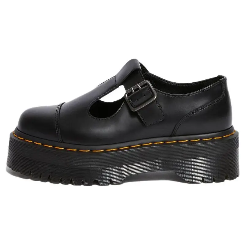 Dr Martens Dott Martens Pelle Confortevoli Moda Scarpe a Suola Spessa Scarpe da Donna Nero 15727001