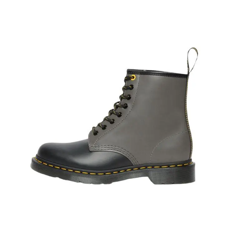 Dr Martens Dott Stivali Bassi Stringati Casual Lisci Martens 1461 Unisex Grigio Nero 27538001