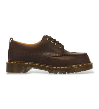 Dr Martens per uomo 43348200 Mocassini in Pelle Lowell a 4 occhielli marrone, Basso, Stringhe, Casual