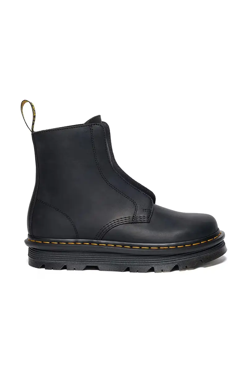 Dr. Martens stivaletti alla caviglia in pelle ZebZag Laceless Nero
