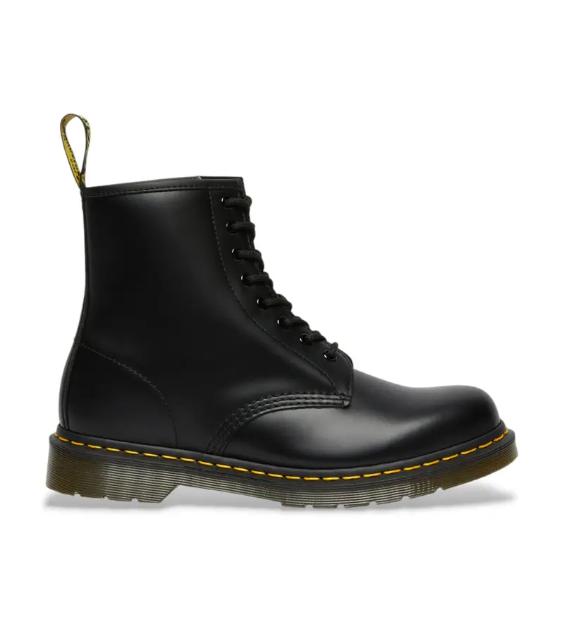 Dr Martens unisex. 11822006 1460 stivali in pelle nera liscia, Nero, Basso, Stringhe, Casual