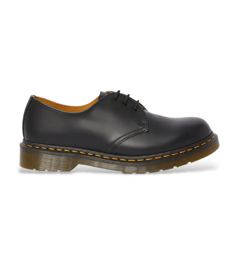 Dr Martens unisex. 11838002 1461 Scarpe in pelle nera liscia, Nero, Basso, Stringhe, Casual