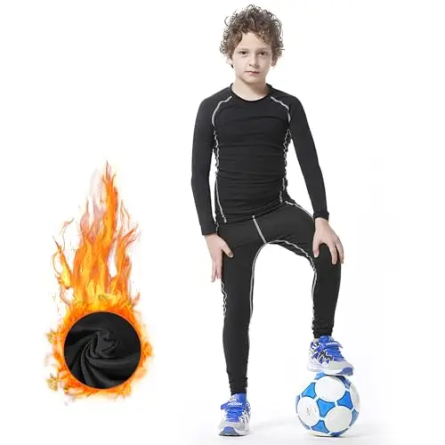 DreiWasser Set Intimo Termico Bambino Sci Biancheria Intima Termica - Traspirante, riscaldante e ad Asciugatura Rapida