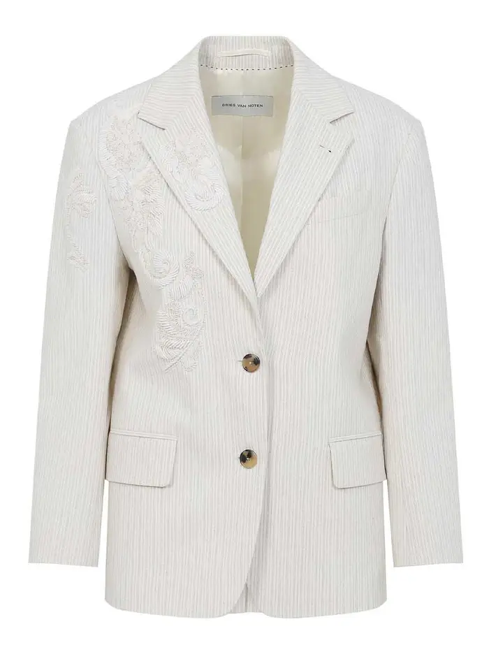 Dries Van Noten Blazer su misura Beige Chiaro