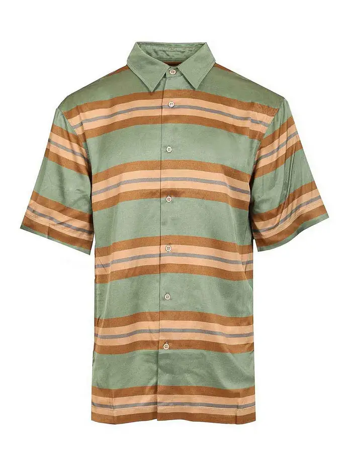 Dries Van Noten Camicia a maniche corte Verde