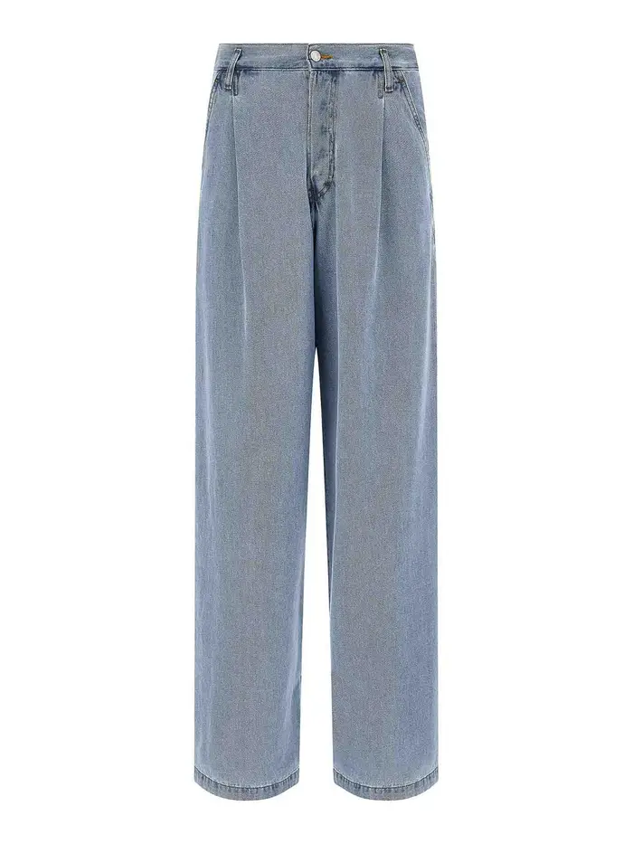 Dries Van Noten Penning Den Jeans Azzurro