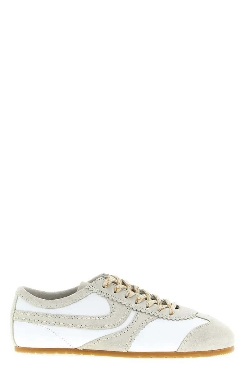 DRIES VAN NOTEN Sneaker Suede Bianco