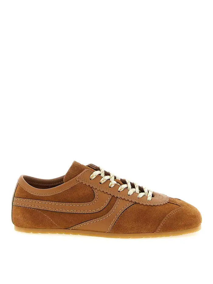 Dries Van Noten Sneakers in pelle scamosciata Marrone