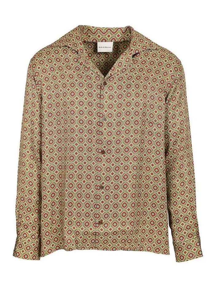 Drôle de Monsieur Camicia geometrica Verde