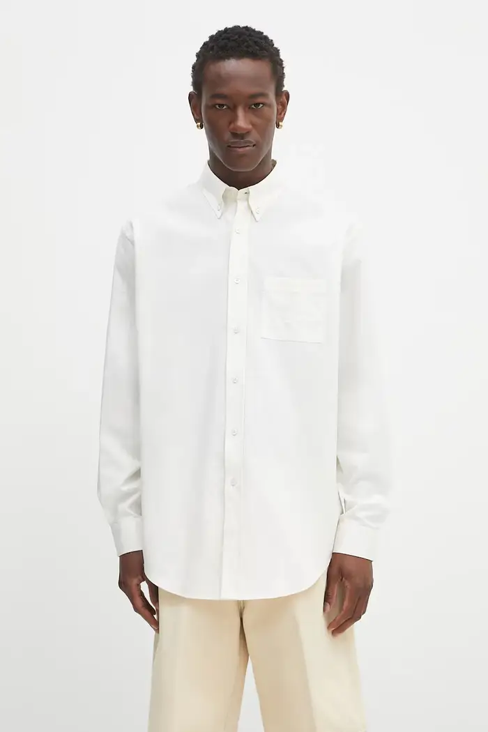 Drôle de Monsieur camicia in cotone La Chemise Oxford Beige