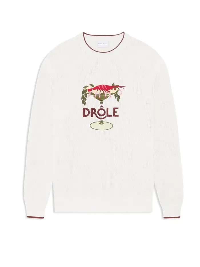 Drole De Monsieur Drôle de Monsieur - Maglione con Grafica BIANCO