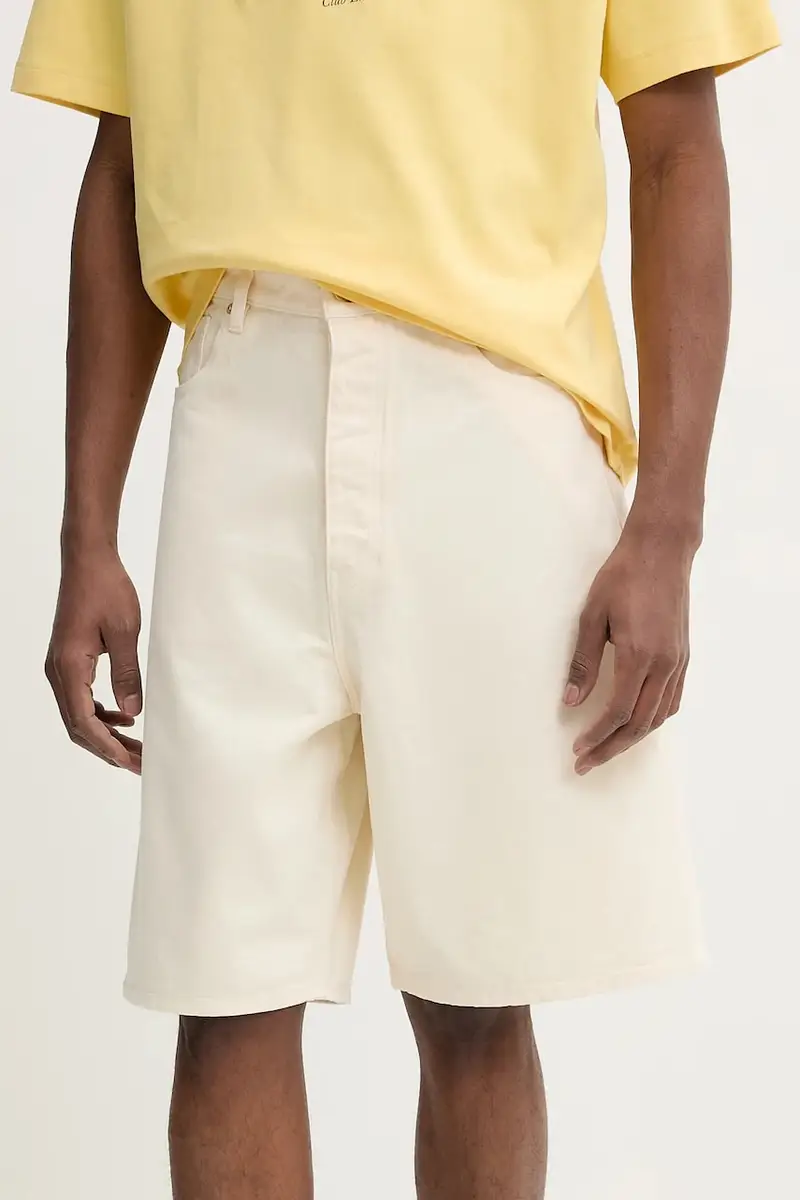 Drôle de Monsieur pantaloncini in cotone Le Short Baggy uomo colore beige G-BS147-CO188-OW