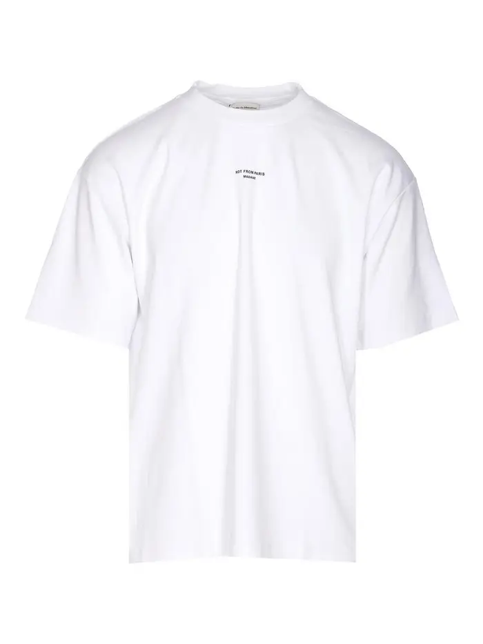 Drôle de Monsieur Slogan bianco a le maglietta