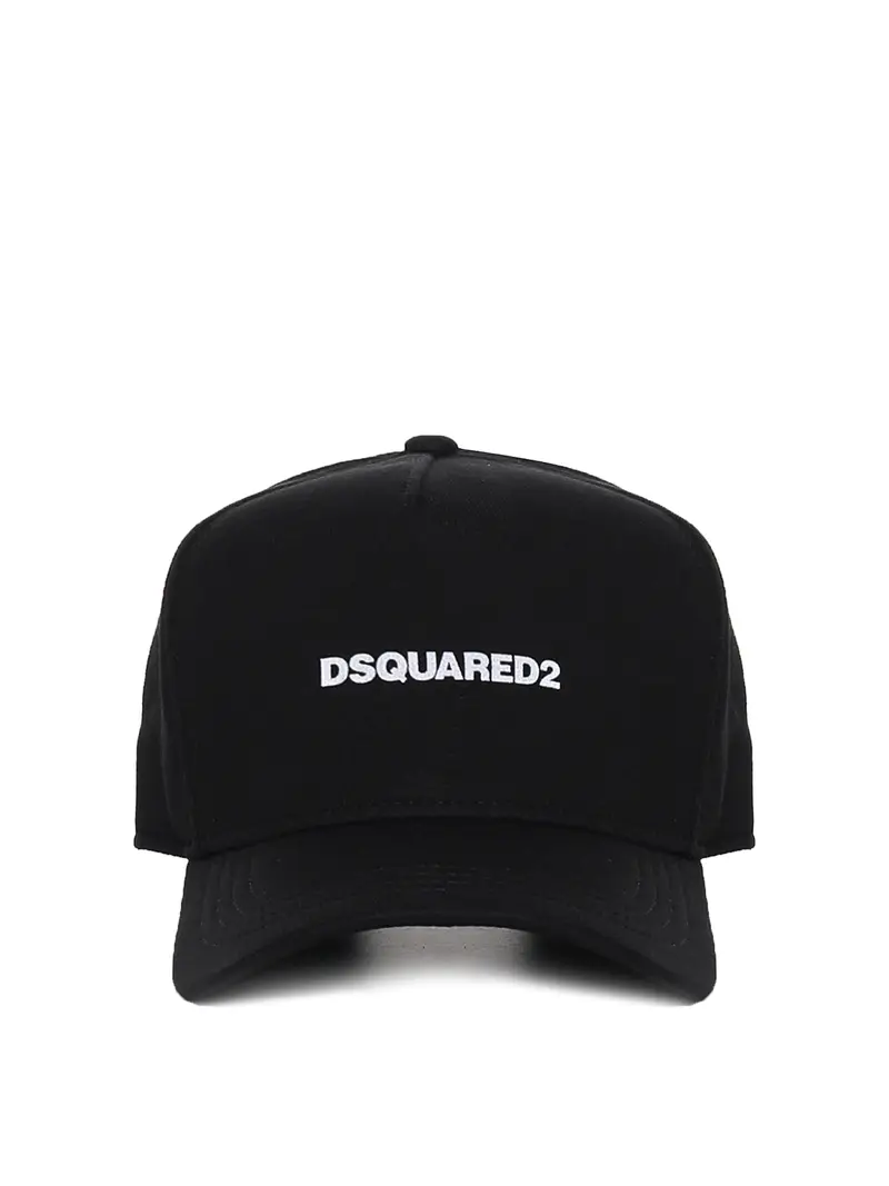 Dsquared2 Cappello con visiera Ukrainered2 con logo Nero