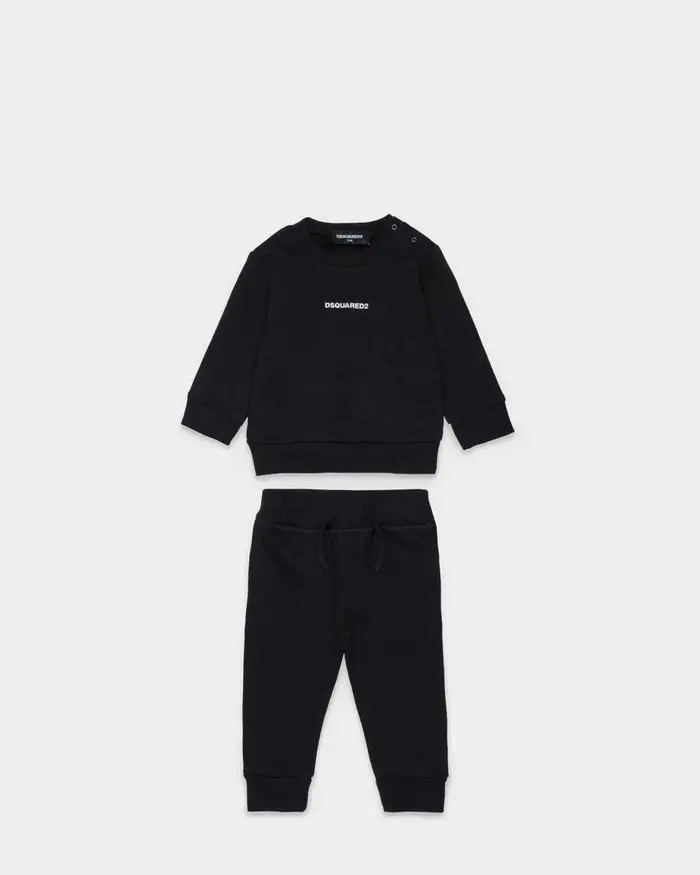 Dsquared2 Completo tuta nero in puro cotone