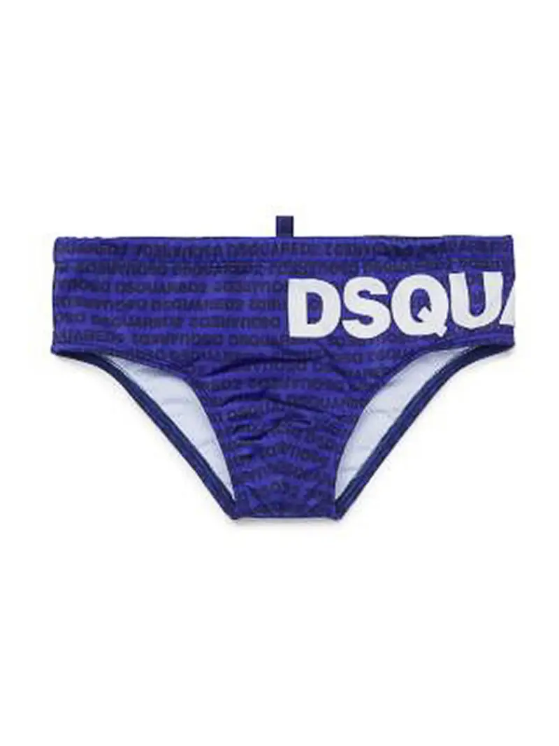 Dsquared2 Costume Con Logo Blu