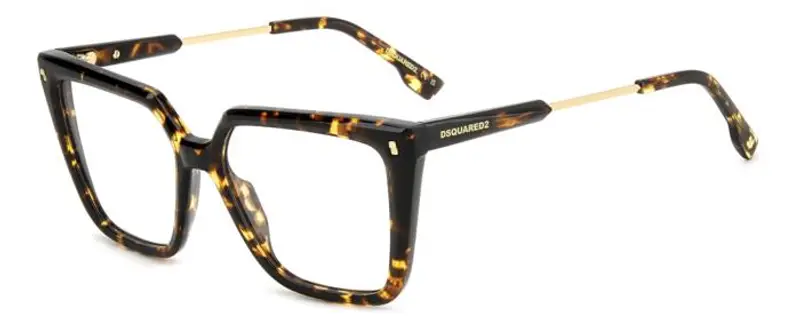 Dsquared2 Donna D2 0136 086 Montature da vista Acetato Havana Squadrata