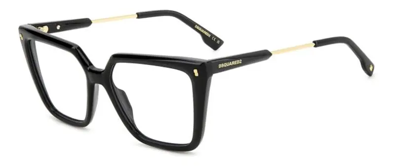 Dsquared2 Donna D2 0136 807 Montature da vista Acetato Nero Squadrata