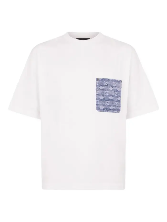 Dsquared2 t-shirt bianco uomo taschino OTHER