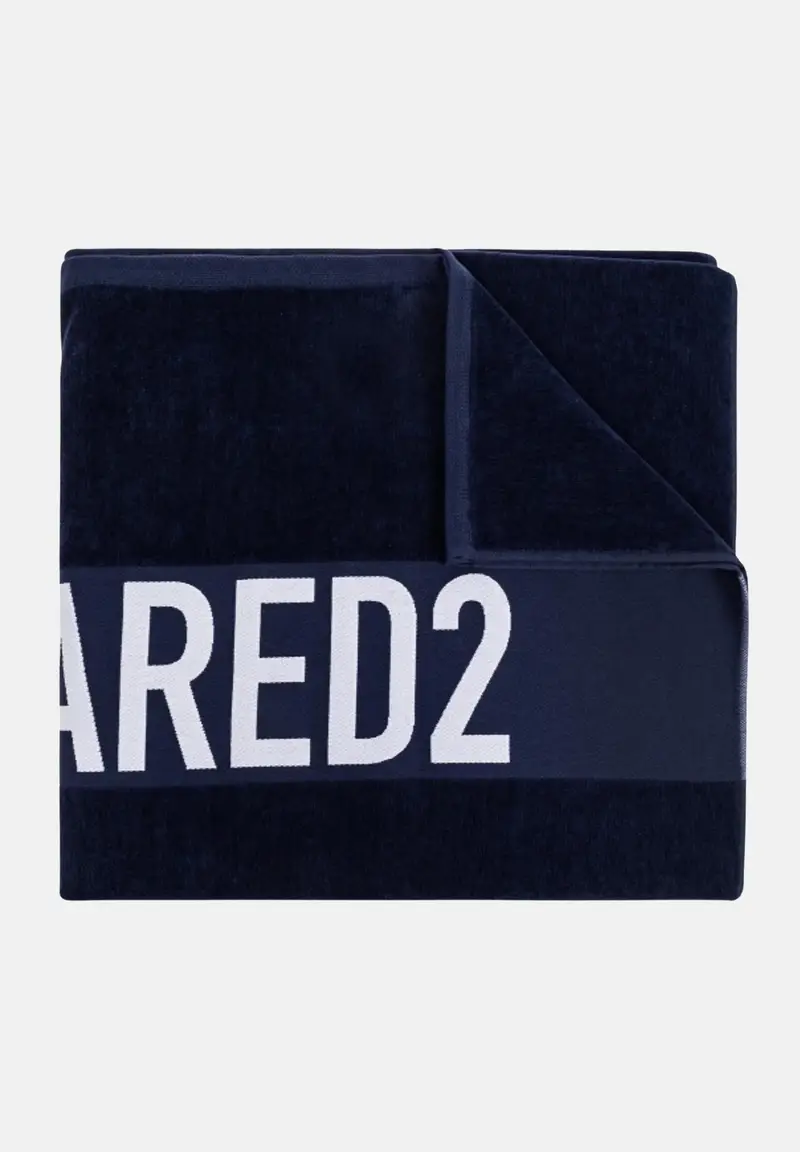 Dsquared2 Telo mare blu per uomo e donna con logo