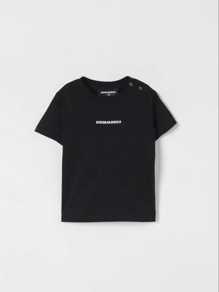 Dsquared2 tshirt nera neonato mini logo