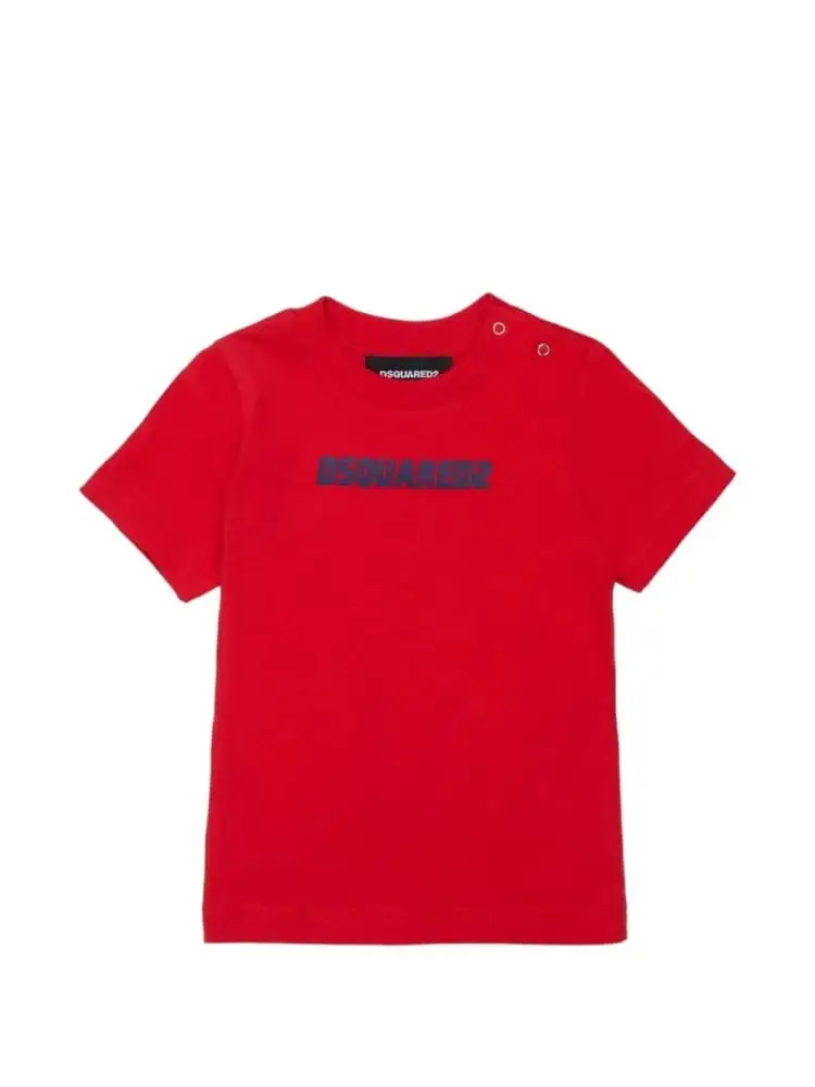 Dsquared2 tshirt rossa neonato logo lettering