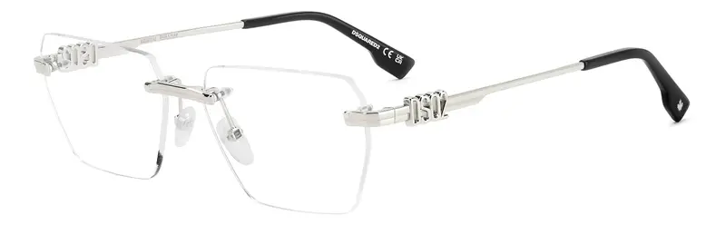 Dsquared2 Uomo D2 0102 010 Montature da vista Metallo Palladio Squadrata Normale