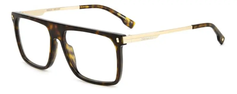 Dsquared2 Uomo D2 0122 086 Montature da vista Acetato Havana Squadrata