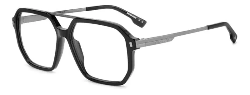 Dsquared2 Uomo D2 0123 ANS Montature da vista Acetato Nero Squadrata