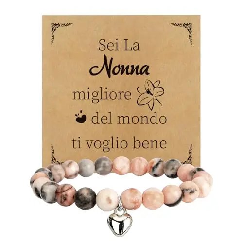 DTUIEUI Regalo Nonna Natale - Festa Dei Nonni Idee Regalo, Regali per Nonna Bracciale, Regali per Nonni Natale Compleanno