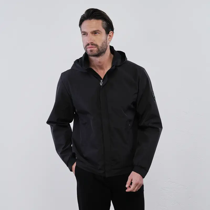 DUCATI CORSE Giacca nera sportiva da uomo con zip e tasche