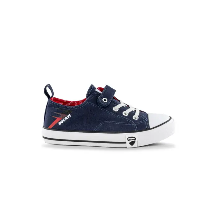 DUCATI Sneakers blu da bambino con lacci e strappo