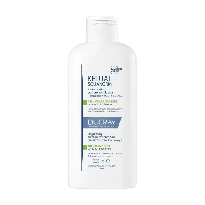 Kelual Squanorm - Shampoo Trattante Regolatore - Forfora Grassa 200ml - Shampoo Antiforfora