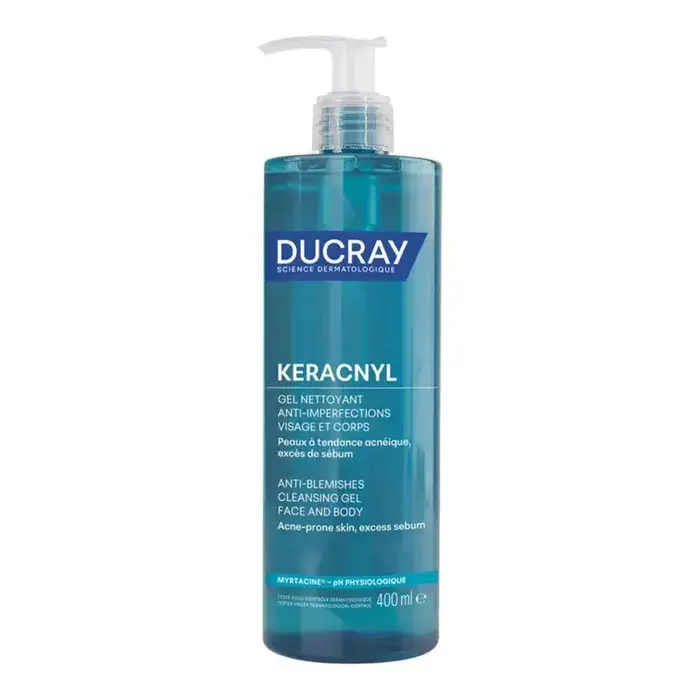 Ducray Keracnyl Gel schiumogeno Detergente Viso Pelle grassa 400ml