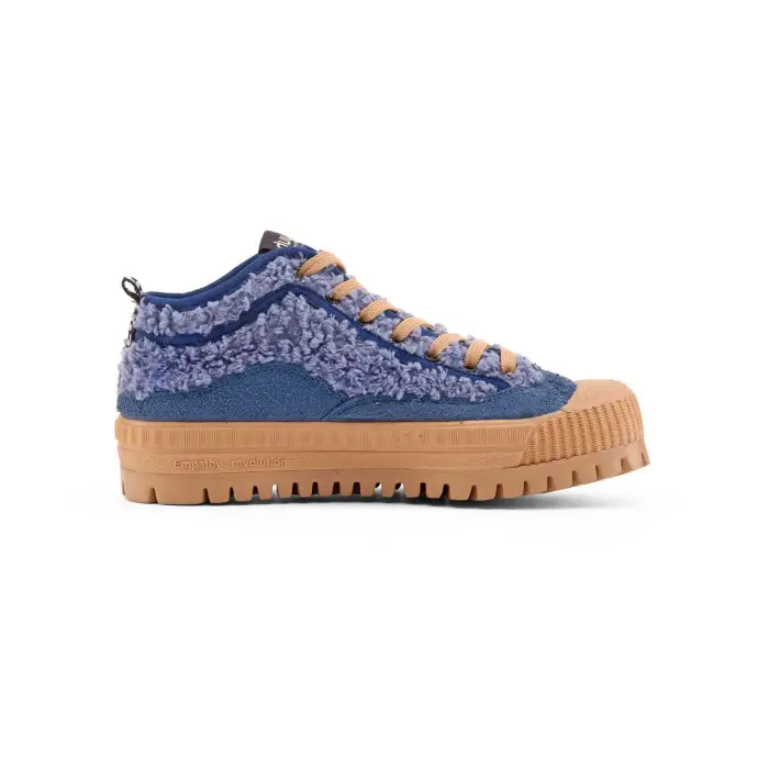 Duuo Scarpe sportive in pelliccia donna Col Cover Oulu Plus Bleu