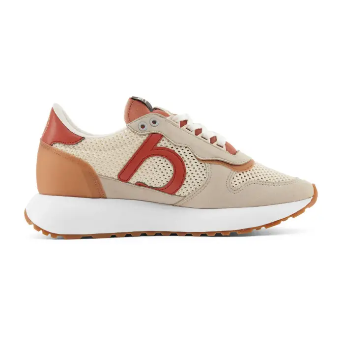 Sneakers rétro con zeppa da donna Duuo Slow Marron