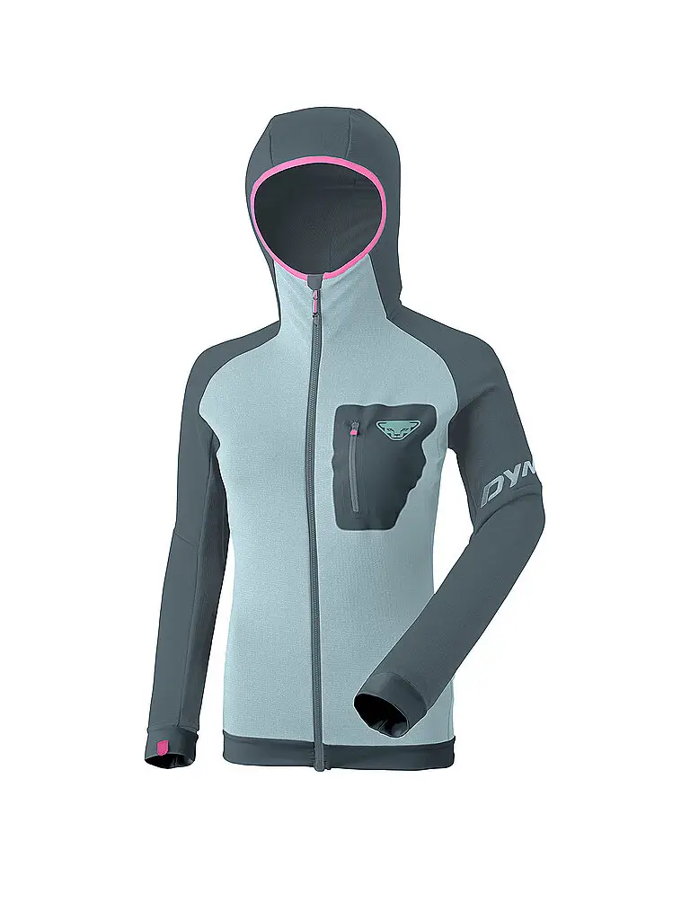Dynafit Giacca in pile da donna Radical Polartec® con cappuccio azzurro