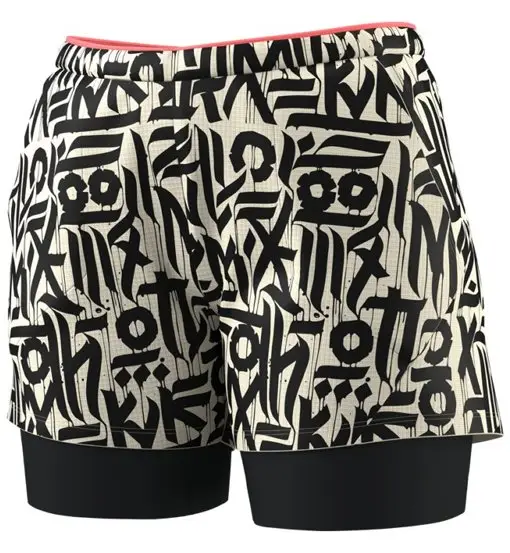 Dynafit Trail 2In1 W - pantaloni trail running - donna Dark White