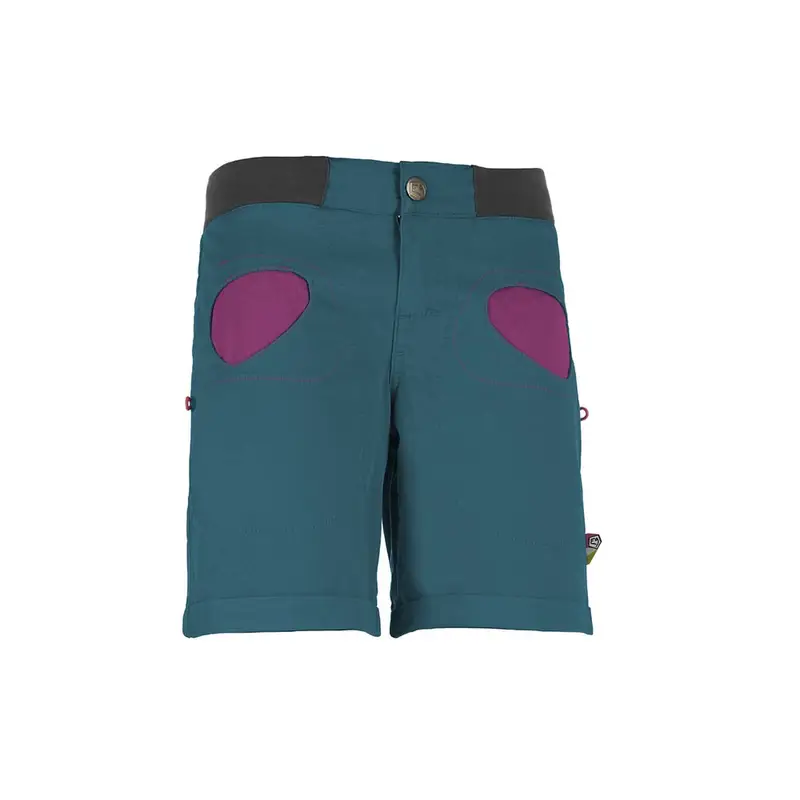 E 9 Pantaloni Corti Arrampicata Onda Petrolio Chiaro Donna