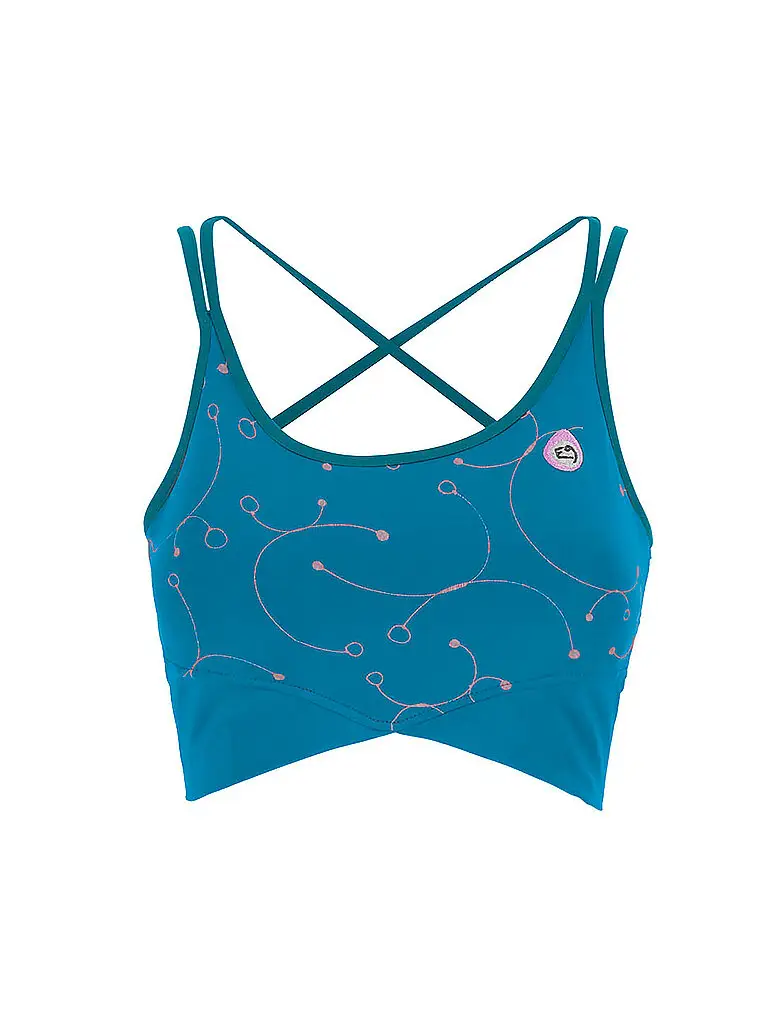 E9 Canotta da arrampicata da donna - Bustier Grilli blu