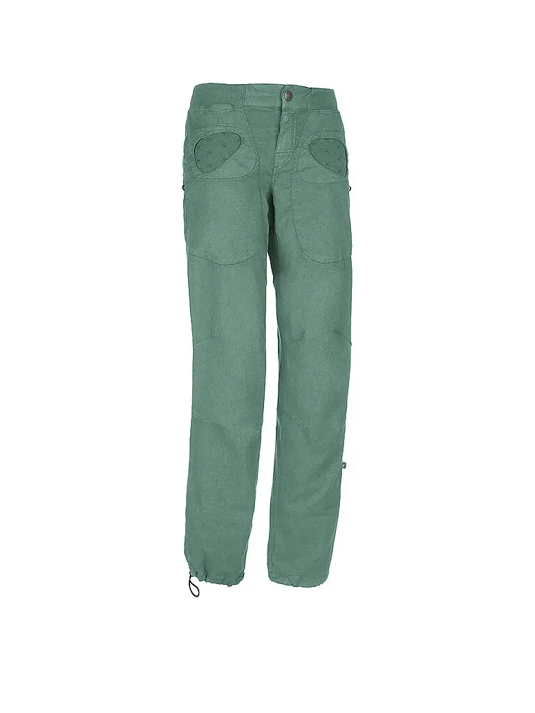 E9 Pantaloni da arrampicata da donna Onda Flax verde chiaro