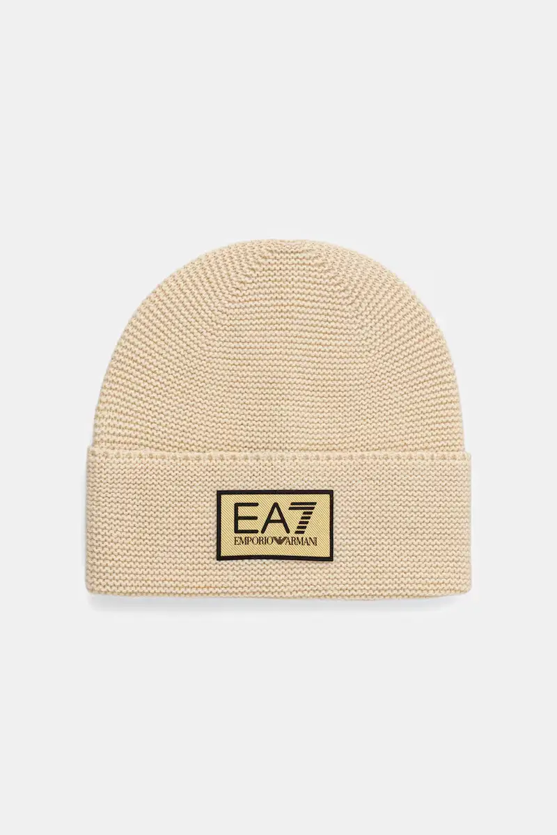 EA7 Emporio Armani cappello con lana colore beige AF18021.7X000247