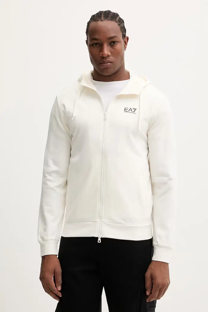 EA7 Emporio Armani felpa in cotone Beige