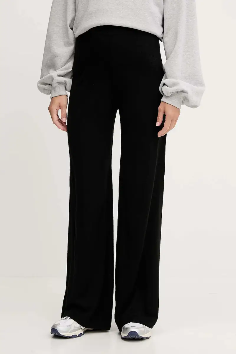 EA7 Emporio Armani pantaloni con lana colore nero AF17576.7W000778