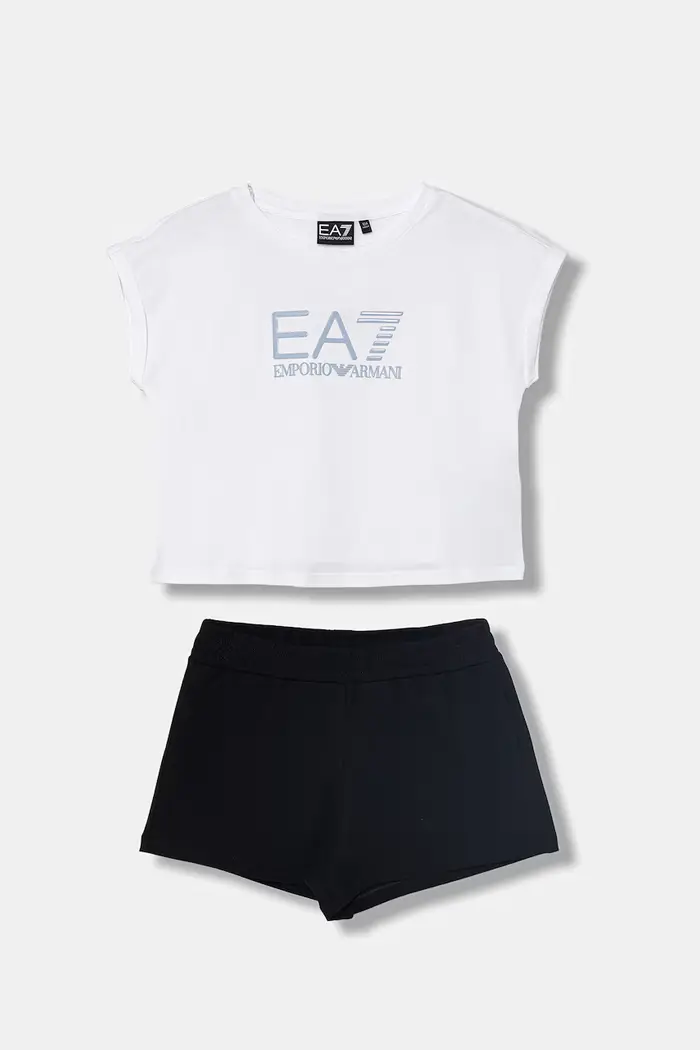 EA7 Emporio Armani set sportivo per bambini in cotone Bianco