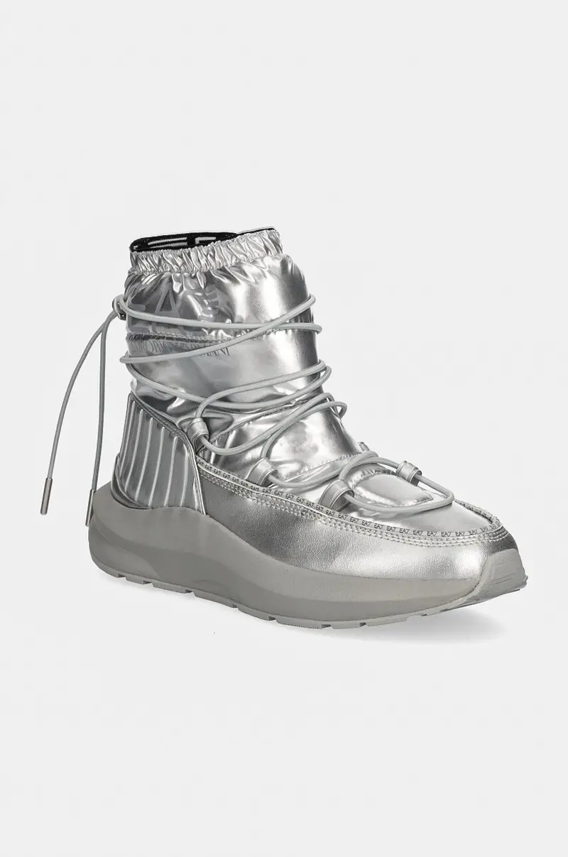 EA7 Emporio Armani stivali da neve colore argento XK230.X8M002